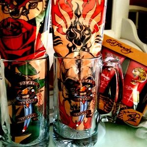 Ed Hardy Death Before Dishonor Large Mug Set